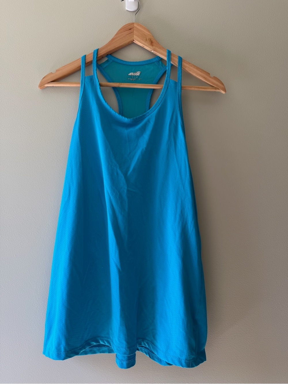 Avia Turquoise Blue Double-Strap Athletic Tank Top - Picture 1 of 4